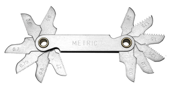 Century Drill And Tool Pitch Gauge Metric 0.50-1.75 Pitch Npt And Bsp