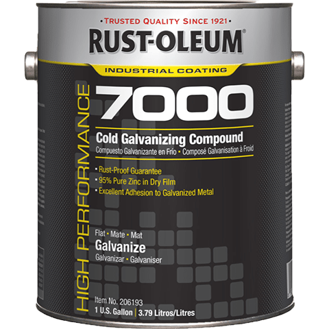 Rust-Oleum 7000 System Cold Galvanizing Compound 1 Quart Gray