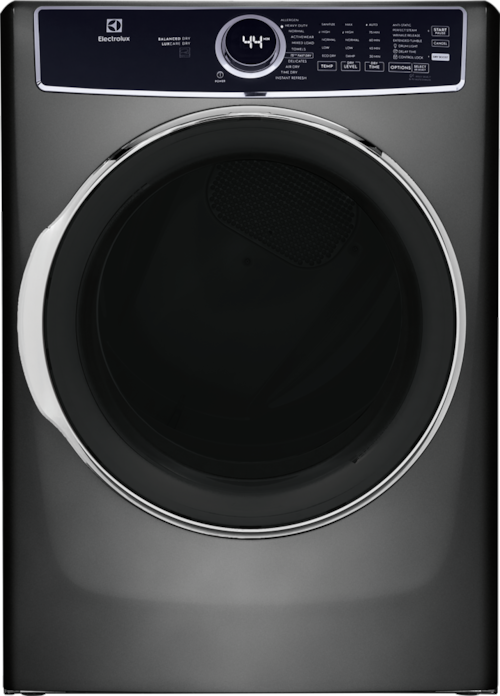 Electrolux Front Load Perfect Steam™ Electric Dryer with Balanced Dry™ and Instant Refresh – 8.0 Cu. Ft. Titanium