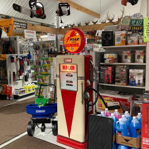 Vintage gas pump with 