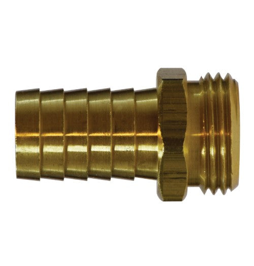 AMC® 707048-1012 Straight Male End Hex Adapter Brass