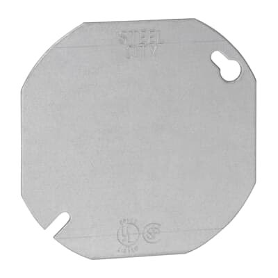 ABB Steel City Blank Octagon Metal Electrical Box Cover (4