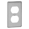 ABB Steel City One Gang Utility Duplex Receptacle Box Cover (4 Long x 2-1/8 Wide x 1/4 Raised)