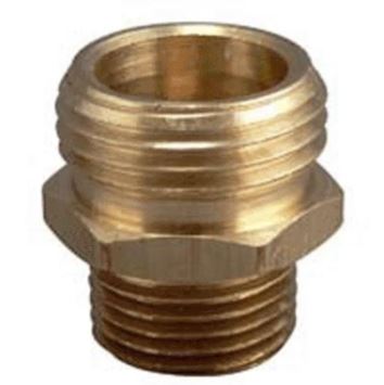 Rugg W1AS Female Hose Coupling With Worm Clamp Brass (5/8-3/4)