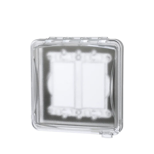 Hubbell Taymac 2-Gang Weatherproof Flip Cover Flat Clear