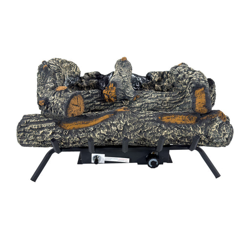 World Marketing Comfort Glow Propane (LP) or Natural Gas(NG) Vent Free 24 in. Black Forest Log Set, 30,000 BTUs