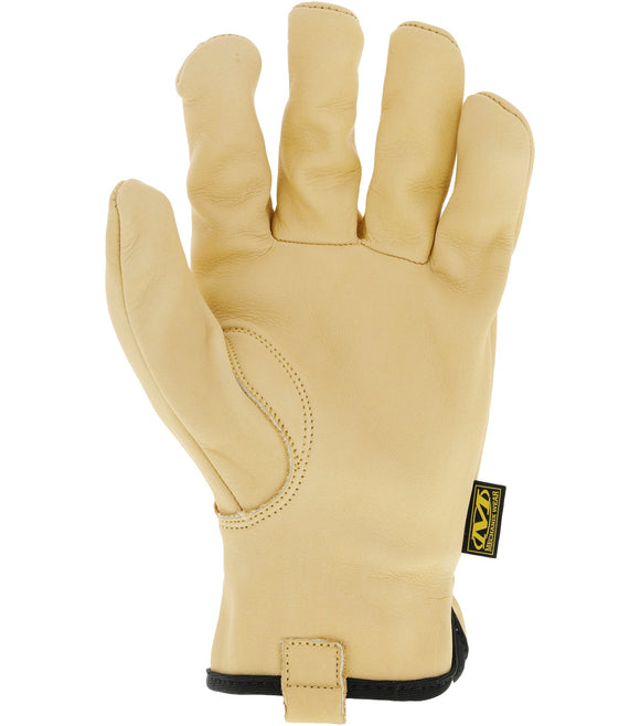 Mechanix Wear Leather Work Gloves Leather Cow Driver Women's Medium, Brown