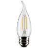 Satco S21848 3 Watt CA10 Medium Base LED Bulb