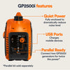 Generac Portable Inverter Generator, 2500i | With COsense 49ST