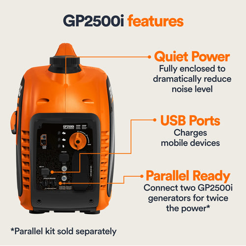 Generac Portable Inverter Generator, 2500i | With COsense 49ST