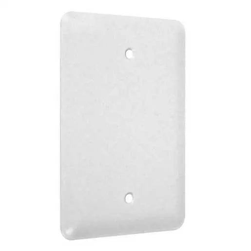 Hubbell TayMac 1-Gang Metal Wallplate Maxi Blank White Textured