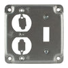 ABB Installation Steel City Square Box Surface Cover, 5 Cubic Inches, 4 Inch Square x 1/2 Inch Deep