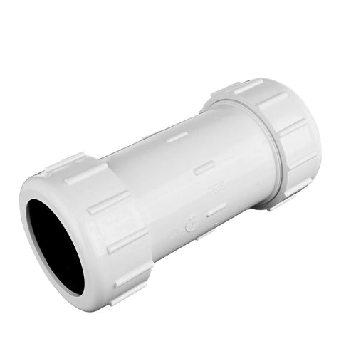 NDS PVC Compression Coupling 3 in. IPS UC White