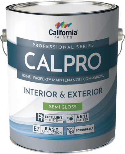 California Paint CalPro Interior/Exterior Series Semi Gloss Super Hide White, 1 Gallon