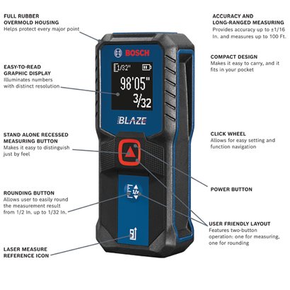 Bosch BLAZE™ 100 Ft. Laser Measure