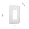 Hubbell TayMac 1-Gang Metal Wallplate, Maxi, Decorator, White Textured