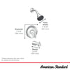 American Standard Cadet 1.8 GPM Tub and Shower Trim Kit with Ceramic Disc Valve Cartridge and Lever Handle