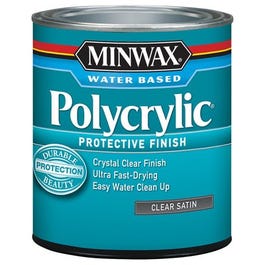 Polycrylic Protective Finish, Satin Clear, .5-Pint