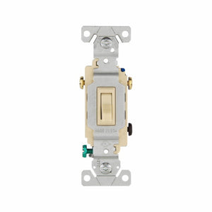 Eaton Cooper Wiring Toggle Switch, Ivory