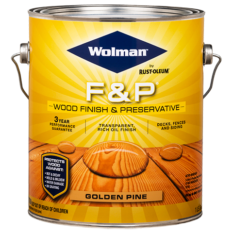 Rust-Oleum Wolman F&P® Wood Finish And Preservative Stain 5 Gallon (1 Quart, Golden Pine)