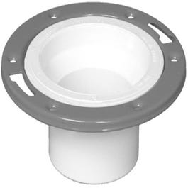 PVC Closet Flange Spigot, White, 4 x 3-In.