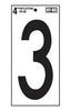 Hy-Ko 4in Black Reflective Vinyl Number '3'