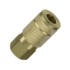Tru-flate 1/4" T Design x 1/4" FNPT Brass Coupler