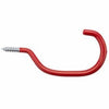 Bicycle Hook, Red Vinyl-Coated Steel, 4-In.