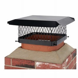 Chimney Cap, Black Steel, 13 x 13-In.