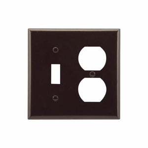 Eaton Cooper Wiring Combination Wallplate, Brown