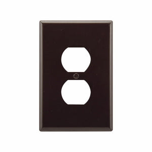 Eaton Cooper Wiring Duplex Receptacle Wallplate, Brown