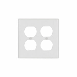 Eaton Cooper Wiring Standard Size Duplex Receptacle Wallplate, White
