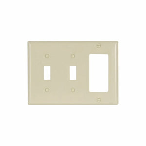 Eaton Cooper Wiring Combination Wallplate, Ivory