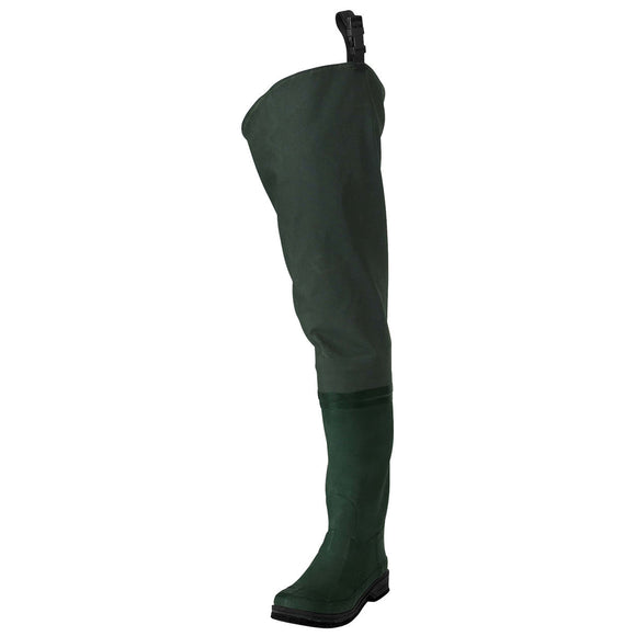 Frogg Toggs 2716243-09 Cascades 2-Ply Rubber Bootfoot Cleated Hip Wader, Forest Green, 9