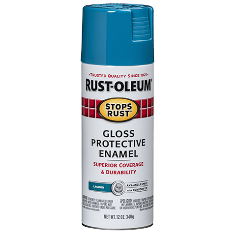 Rust-Oleum® Protective Enamel Spray Paint Gloss Lagoon (12 Oz, Gloss Lagoon)