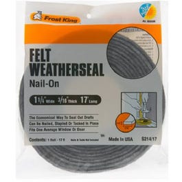 Felt Weatherstrip, 1-1/4