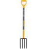 True Temper 4-Tine Forged Spading Fork With D-Grip On Fiberglass Handle 44.75″h × 6.75″w × 2″d