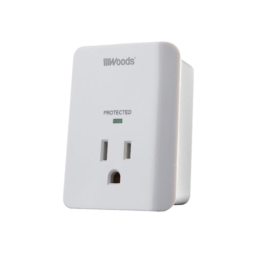 Woods® 1-Outlet Surge Tap With Appliance Alarm