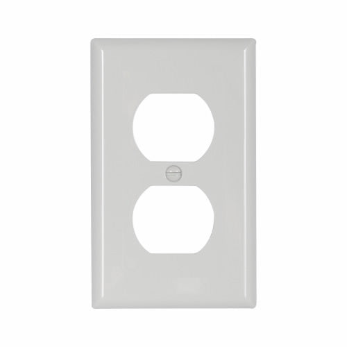 Eaton Cooper Wiring Standard Size Duplex Receptacle Wallplate, White