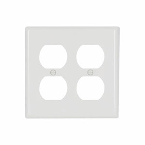 Eaton Cooper Wiring Duplex Receptacle Wallplate, White