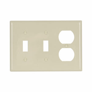 Eaton Cooper Wiring Combination Wallplate, Ivory