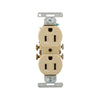 Cooper Wiring Devices Standard Duplex Receptacles, Ivory, 2-pole / 3-wire