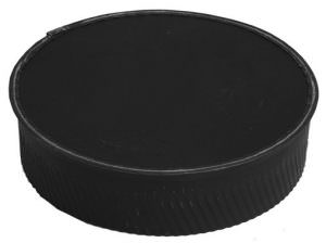 Gray Metal 6-603SE Stovepipe Cleanout Cap, 6", 24 Gauge Black Plug - Crimp