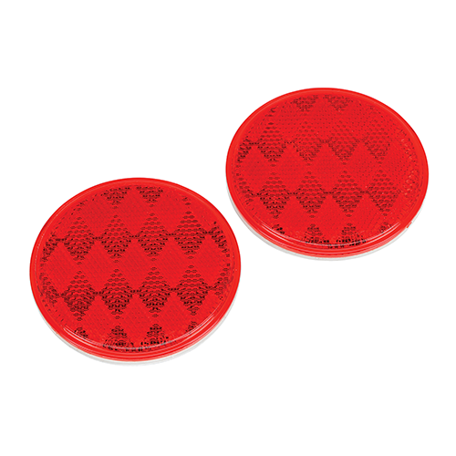 REESE Towpower Round Reflector, Red, 3-3/16