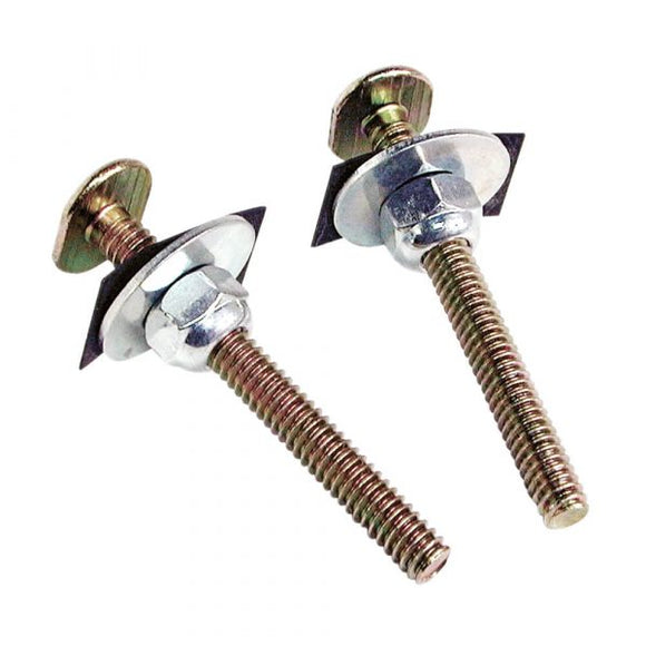 Danco 1/4 in. x 2-1/4 in. Closet Bolts with Nuts and Washers (2-Pack)