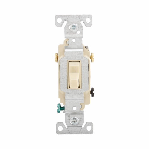 Eaton Cooper Wiring Commercial Grade Toggle Switch 20A, 120/277V Ivory (120/277V, Ivory)