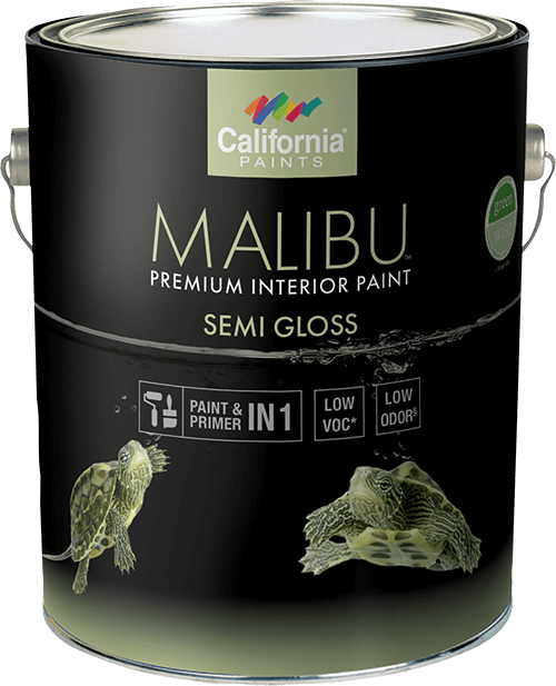 California Products Malibu Premium Interior Paint Semi Gloss Medium Base - 1 Gallon