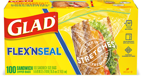 Glad FLEX'N SEAL™ Sandwich Bags  100 Count