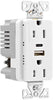 OUTLET 15 AMP IVORY USB AC
