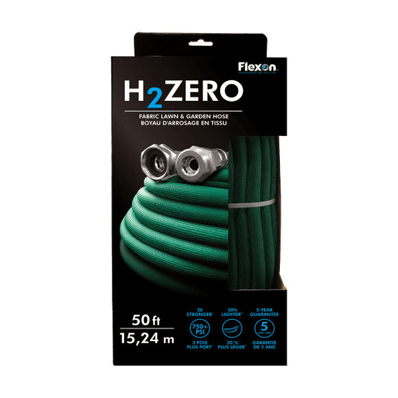 Flexon Fabric Lawn & Garden Hose 50 Ft. Green (50-Ft, Green)